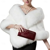 baratos Xales &amp; Envolvimentos-Elegante Loucos anos 20 Anos 20 Xale de Pele Falso O Grande Gatsby charleston Fantasia Mulheres Dia dos namorados Baile de Máscaras Festa Casamento Convidado do casamento Adulto Xale Outono &amp; inverno