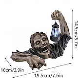 levne Novinky-1 ks halloweenská socha zombie lucerna plazící se hororová dekorace zahradní strašidelná světla atmosféra dekorace se světelnými ornamenty