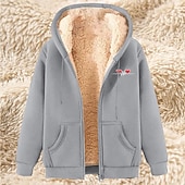 cheap Men's 3D Hoodies-Men's Full Zip Hoodie Zip Up Hoodie Fleece Jacket Fleece Hoodie Apricot Black Wine Red Blue Hooded Heart Plain Graphic Prints Zipper Pocket Casual Daily Going out Polyester Streetwear Casual Fall