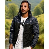 preiswerte Wasserdichte Jacken-Herren Windjacke Softshelljacke Wanderjacke Außen Wasserdicht Winddicht Wanderoutfits Wanderbekleidung Frühling Herbst Oberteil Camping / Wandern / Höhlenforschung Laufen Tarnung Armeegrün Rot Blau