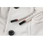 baratos jaqueta esportiva-Homens Jaqueta de Inverno Casaco esportivo Jaqueta de Trilha Jaqueta corta-vento Esportes Casual Prova-de-Água Jaqueta Corta-Vento Zíper Bolsos Outono Inverno Côr Sólida Bloco de cor Ativo Com Capuz