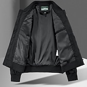 ieftine Jachete cargo-Bărbați Jacheta de Bombardier Jachetă militară Palton Sport Jacheta Varsity Sport exterior Casual Impermeabil Αντιανεμικό Fermoar Buzunar Primăvară Toamnă Iarnă Culoare solidă Activ Capișon Regulat