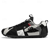 お買い得  カジュアルなレースアップシューズ-メンズのグリーンとイエローのメッシュスニーカー - ウォーキング、旅行、ストリートスタイルに最適なカラーブロックの通気性のあるカジュアルスポーツシューズ