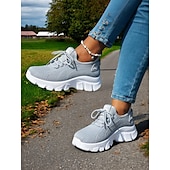 Недорогие Женские кроссовки-Женские дышащие прогулочные туфли цвета хаки — легкие удобные кроссовки на шнуровке для путешествий и повседневной носки.