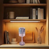 baratos eletrodomésticos-elegante abajur de cabeceira com toque de cristal - luz LED ajustável com bateria recarregável e carregamento USB, decoração de interiores, luminária de mesa moderna, luminária de mesa decorativa, luz