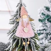 preiswerte Ornamente-handgefertigte Weihnachtsengel als Baumschmuck, weiche Plüsch-Mädchenornamente, festliche Anhänger zum Aufhängen, perfekt als Weihnachtsgeschenk für Kinder und als saisonale Akzente für das Zuhause
