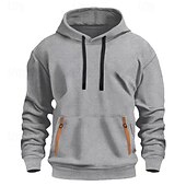 economico Felpa Tattica-Per uomo Felpa con cappuccio Felpa con cappuccio in pile Felpa con cappuccio tattica Nero Blu marino Cammello Cachi Grigio chiaro Con Cappuccio Semplice Tasca Sport &amp; Outdoor Casuale Quotidiano