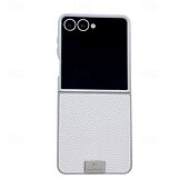 Недорогие Чехлы для Samsung-телефон Кейс для Назначение SSamsung Galaxy Z-флип 7 Z-флип 6 Z Flip 5 Z Flip 4 Кейс на заднюю панель Защита от удара Ретро ТПУ Кожа PU
