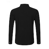 economico Camicie di lino-Per uomo Camicia Camicia di lino Camicia casual Camicia con Bottoni Camicia di cotone Semplice Vacanza Camicia hawaiana Nero Bianco Giallo Blu marino Manica Lunga Bavero Primavera Autunno