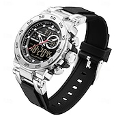 abordables Montres numériques-Sanda 6296 Montre à quartz électronique pour homme, résistante aux chocs, étanche, lumineuse, calendrier, numérique, décontractée