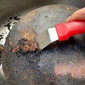お買い得  キッチン用品＆小物-多機能ステンレススチール製クリーニングスクレーパー2個 - キッチンコンロの隙間クリーナー、鍋底スクレーパー、クリーニングナイフ