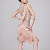 economico Abiti da Pratica-Danza Latina Vestito Nappa Colore puro Giunzione Per donna Performance Allenamento Senza Maniche Alto Poliestere