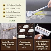 billige Vaskemidler-slitesterk børste for fjernelse av dyrehår til hunder &amp;katter – gjenbrukbare, vaskbare, skånsomme mot møbler, sofaer, tepper, klær &amp;sengetøy – stelleverktøy for kjæledyr, solid plast