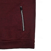 abordables Sudadera con capucha de vellón-Hombre Sudadera Sudadera de polar Sudadera con cremallera completa Verde Ejército Burdeos Gris Claro Gris Oscuro Cuello Mao Plano Cremallera Deporte Casual Diario Ropa de calle Fresco Ropa deportiva