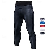 cheap Running Pants &amp; Tights-Men&#039;s Compression Pants Compression Tights Leggings Sports Baselayer 3D High Waist Bottoms Athleisure Gym Workout Fall Quick Dry Gym Basketball Athletic Regular Fit Sportswear Activewear Solid Colored
