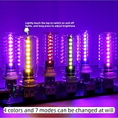 economico Luci decorative-Luce notturna USB per auto, dimmerabile, luce d&#039;atmosfera, spina USB, luce interna per auto, 4 colori, mini lampadina a LED, luci notturne per auto, campeggio, festa, decorazione per la camera da