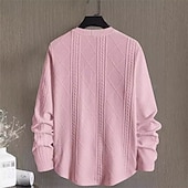 billiga Basic sweatshirts-Herr Tröja Vit Rund hals Slät Jacquard Dagligen Sport &amp; Utomhus Helgdag Polyester Streetwear Grundläggande Ledigt Vår Höst Kläder Pull Tröjor Långärmad