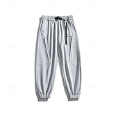 baratos Partes inferiores-Homens Calças de Trilha Calças impermeáveis Calças com cordão Calças Softshell Ao ar livre Normal Prova-de-Água A Prova de Vento Calças Bolsos Cintura elástica Preto Branco Acampar e Caminhar Corrida