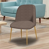 cheap Dining Chair Cover-Modern Low-Back Chair with 5x5 Grid Design - Rounded Frame, Minimalist Aesthetic, Compact and Stylish Seating