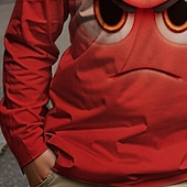 billiga Pojkens 3D-djur-Pojkar tecknat roligt leende ansikte t-shirt långärmad 3D-tryck höst vintermode grundläggande barn 4-12 år rund hals utomhus casual daglig normal passform