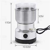 baratos eletrodomésticos-Moedor de grãos multifuncional de cozinha com 4 lâminas para picar café, moedor elétrico de café caseiro, liquidificador com sabor de nozes e grãos