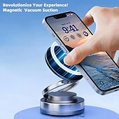 Недорогие Товары для дома-Регулируемый на 360 градусов вакуумный магнитный держатель для телефона, складное крепление на присоске, без помощи рук, держатели для сотовых телефонов Magsafe для вашего автомобиля/спортзала/зеркала