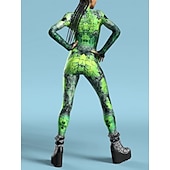 billige Printing-Mønstrede Zentai-drakter Cosplay kostyme Kroppsdrakt Printer Karnevalskostyme heldekkende drakter Herre Dame Gutt Sexy kostyme Halloween Kostyme til Ytelse Fest Maskerade Barne Voksne