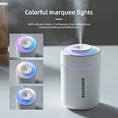 tanie Nawilżacze i osuszacze powietrza-180 ml mini nawilżacz powietrza USB elektryczny do domu i biura, montowany na biurku w pojeździe, kolorowy nawilżacz