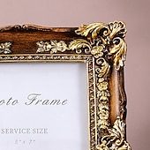 halpa Kuvakehykset-1 kpl eurooppalainen kolmiulotteinen kuviointi suorakulmainen klassinen valokuvakehys hartsimateriaalista, joka sopii perhevalokuvakoristeluun ja valokuvausrekvisiittaan