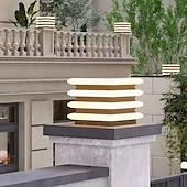 economico Lampioni-Lampada da esterno a LED, lampada da terra impermeabile, per cortile, portico, patio, esterno, terrazza, garage, cortile, lanterna da terra esterna