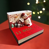 economico Calendario dell&amp;#39;Avvento-Blocco note 3D, calendario di Natale 2026, calendario 3D, calendario creativo da scrivania con luce, creativo, intaglio di carta da strappare, orologio, calendario per regali di Natale, regali di