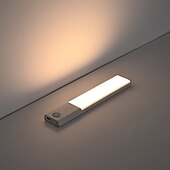 billige Julelys-1/3 stk. PIR-bevegelsessensorlys USB-lading magnetisk lang stripe LED-skaplys hjemmegarderobe vinskap skoskap korridor trappebelysning