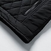 billiga Herrdunjackor och -parkas-Herr Vinterkappa Quiltad jacka Anorak Ficka Polyester Semester Dagliga kläder Datum Normal Mode Ledigt Bekväm Håller värmen Vinter Enfärgad / vanlig färg Svart Kaki Armégrön Mörkblå Pufferjacka