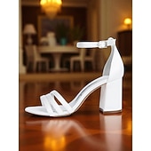baratos cocktail-sandálias femininas de salto bloco de cetim roxo com tira no tornozelo - sapatos sociais elegantes e abertos para coquetéis e ocasiões formais