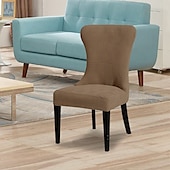 baratos Cobertura de Sofa-Capa de cadeira curva com grade 5x5 - capa elástica para cadeiras semicirculares ou arqueadas, estilosa &amp;capa protetora para móveis para uso em sala de estar