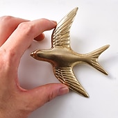 baratos esculturas de parede-Decoração de parede moderna de pássaro voador em resina 3 peças, escultura minimalista de andorinha para pendurar na parede para sala de estar, quarto, escritório, loja ou decoração de festa