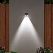 tanie Kinkiety zewnętrzne-2/4 sztuki solarnej lampy ściennej, wodoodpornej, zewnętrznej, ogrodowej, do oświetlenia ściennego, domu, balkonu, świątecznej dekoracji, nastrojowej lampy, willi, lampy ulicznej