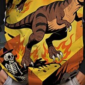 billiga Pojkes Halloween kostymer-Halloween Pojkar 3D Tecknat Pumpa Dinosaurie T-shirt Långärmad Vår Höst Mode Grundläggande Barn 4-12 år Rund hals Utomhus Ledigt Dagligen Normal