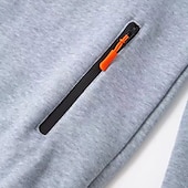 baratos hoodies básicos dos homens-Homens Moletom Full Zip Hoodie Preto Branco Vinho Azul Marinha Azul Real Com Capuz Tecido Zip Up Bolsos Desportos e Ar livre Diário Feriado Poliéster Roupa de rua Básico Casual Primavera Outono Roupa