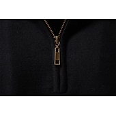 baratos Suéteres e Cardigans Elite Masculinos-Homens Pulôver Tricotar Tops regulares Half Zip Listas Tecido Colarinho Clerical Legal Pulôver Escola Férias Roupa Primavera Outono Preto Azul Marinho Escuro S M L