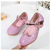 preiswerte Prinzessinnenschuhe für Kinder-Blaue Glitzer-Prinzessinnen-Abendschuhe für Mädchen, niedriger Absatz mit Mond-Stern-Anhänger, funkelnde Strass-Party-Schuhe für Geburtstage
