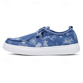 abordables Baskets-Baskets décontractées bleues pour hommes avec un design dégradé, chaussures à lacets confortables pour le streetwear, l&#039;université et les tenues quotidiennes