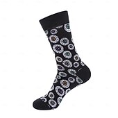 abordables calcetines caseros-Calcetines largos de algodón de Halloween, calcetines con estampado de dibujos animados por encima de la pantorrilla para hombres y mujeres, medias deportivas hasta la rodilla resistentes a los olores