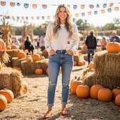 levne Pro ženy-Dámské pletené nazouvací boty s potiskem „jsem babička čarodějnice“ – lehké halloweenské boty na podzimní slavnosti i každodenní nošení