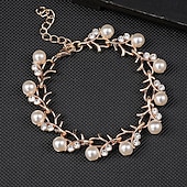 abordables Parures de Bijoux-Parure de bijoux 3 Perle Perle Chrome 1 Collier Boucles d&#039;oreilles Collier Femmes Élégant ancien Mode Le style rétro Classique Fleur Parure de Bijoux Pour Mariage Soirée robe demoiselle d honneur