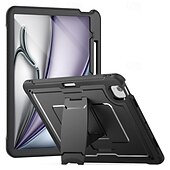 رخيصةأون جراب آيباد-لوح أغط / كفرات من أجل Apple آيباد إير 11 بوصة (2024) آيباد إير 13 بوصة (2024) آيباد برو 13 بوصة (2024) iPad Pro مقاس 11 بوصة 4 محمول مع حامل مع مسند قابل للتعديل درع TPU الكمبيوتر الشخصي