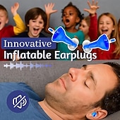 abordables Soins Personnels &amp; Santé-1 paire de bouchons d&#039;oreilles gonflables innovants, ultra-confortables, réutilisables, antibruit, flexibles, étanches, en silicone, protection auditive pour une concentration profonde
