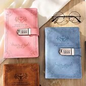 Χαμηλού Κόστους Notebooks &amp; Planners-a5 200 σελίδες ρετρό βιβλίο κωδικών πρόσβασης με κλειδαριά ημερολόγιο παχύρρευστο δημιουργικό χειρόγραφο βιβλίο σημειωματάριο φοιτητή χαρτικά ντοσιέ σημειωματάριου
