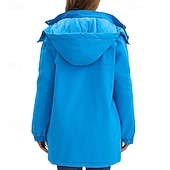 abordables Parka Décontractée-Femmes Veste Décontractée Chaud Confortable Fermeture éclair Avec Poches Mode Extérieur Uni Sortir Week-end Fermeture éclair Régulier À capuche Coupe régulière manche longue Vêtements d&#039;extérieur