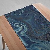 economico Tovaglie-1PC Runners da tavola blu rendering - Tovaglia rettangolare stampata in digitale per ristoranti banchetti decorazioni per matrimoni (33x180cm/13x70.5in)